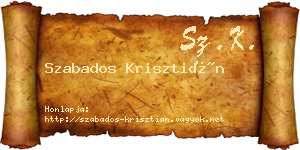 Szabados Krisztián névjegykártya